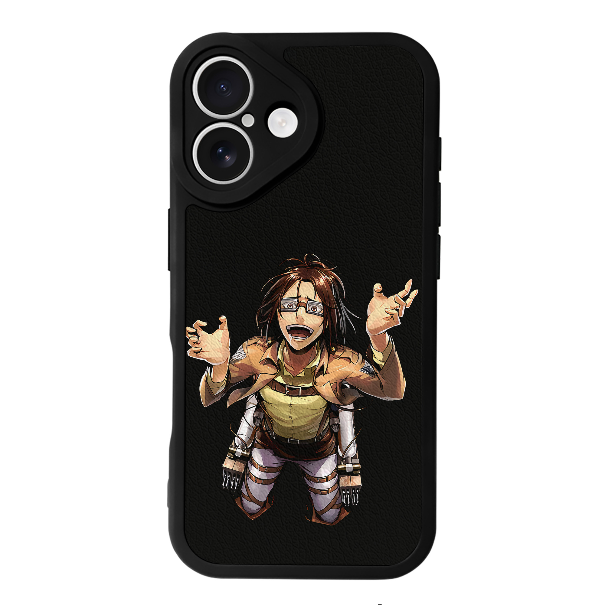 （画像用） 進撃の巨人 ハンジ·ゾエ Attack on Titan Hanji Zoe 【iPhone 16シリーズ対応】シリコンスマホケース（レザー調） 材質：シリコン